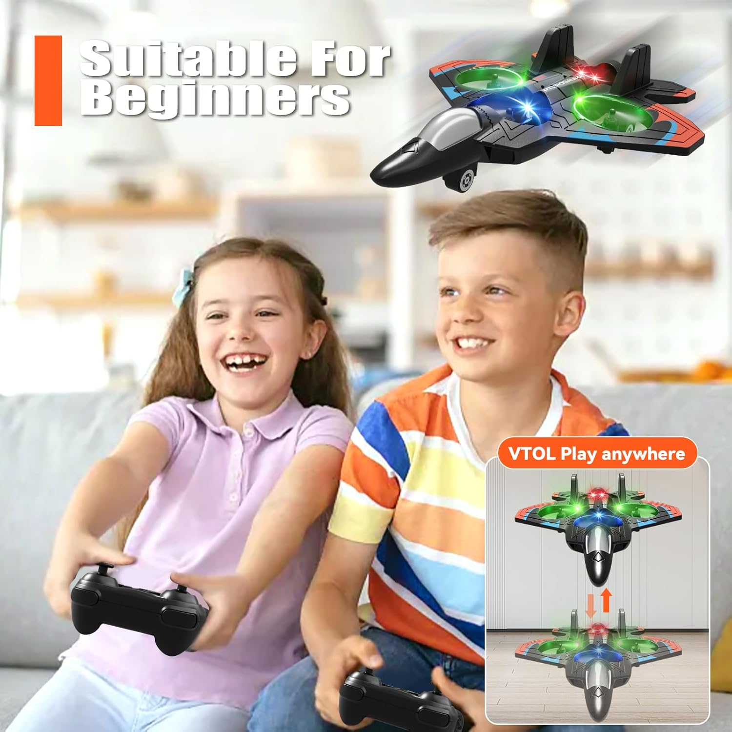 4DRC V31 Foam Remote Control Fighter Jet – Easy Fly Stunt RC Airplane for Kids & Adults