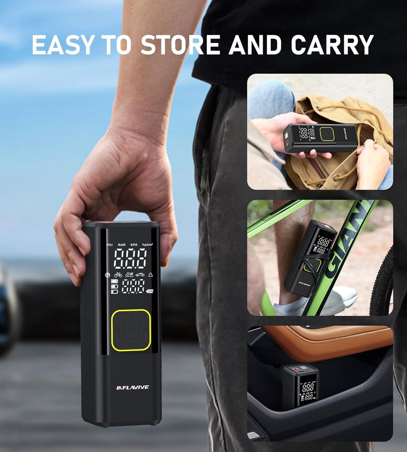 InflaVive 150 PSI Cordless Tire Inflator