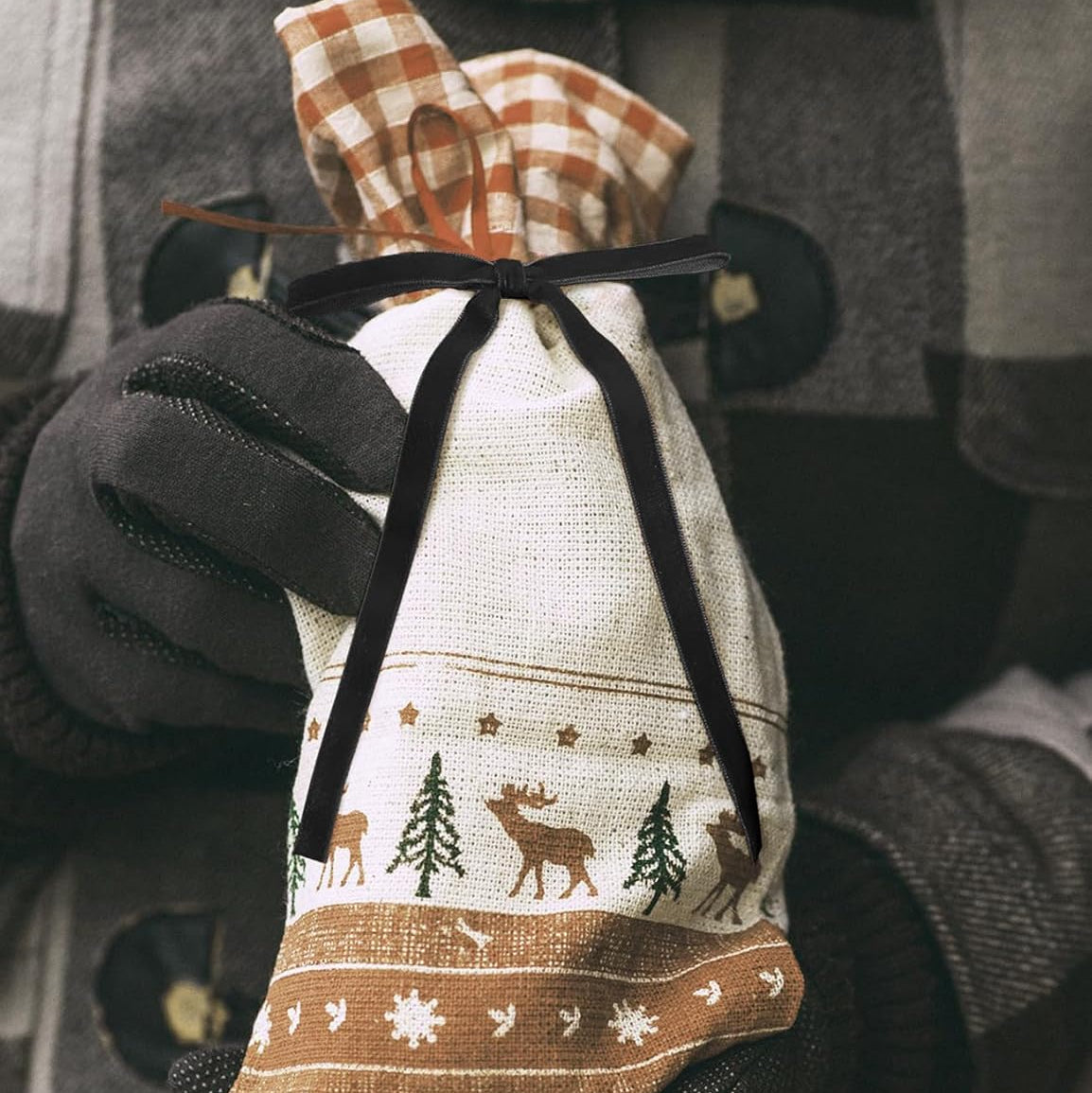 24Pcs Velvet Christmas Ribbon Bows Set - Premium Vintage Tree & Wreath Decor