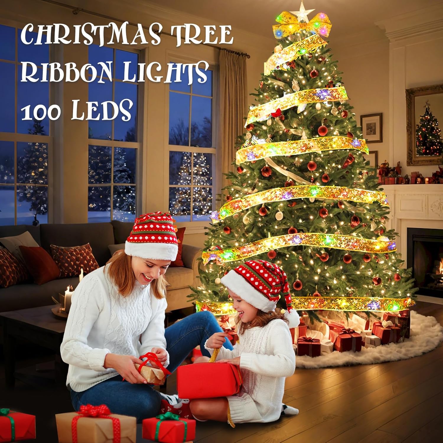 33 FT(10m) Christmas Ribbon Light
