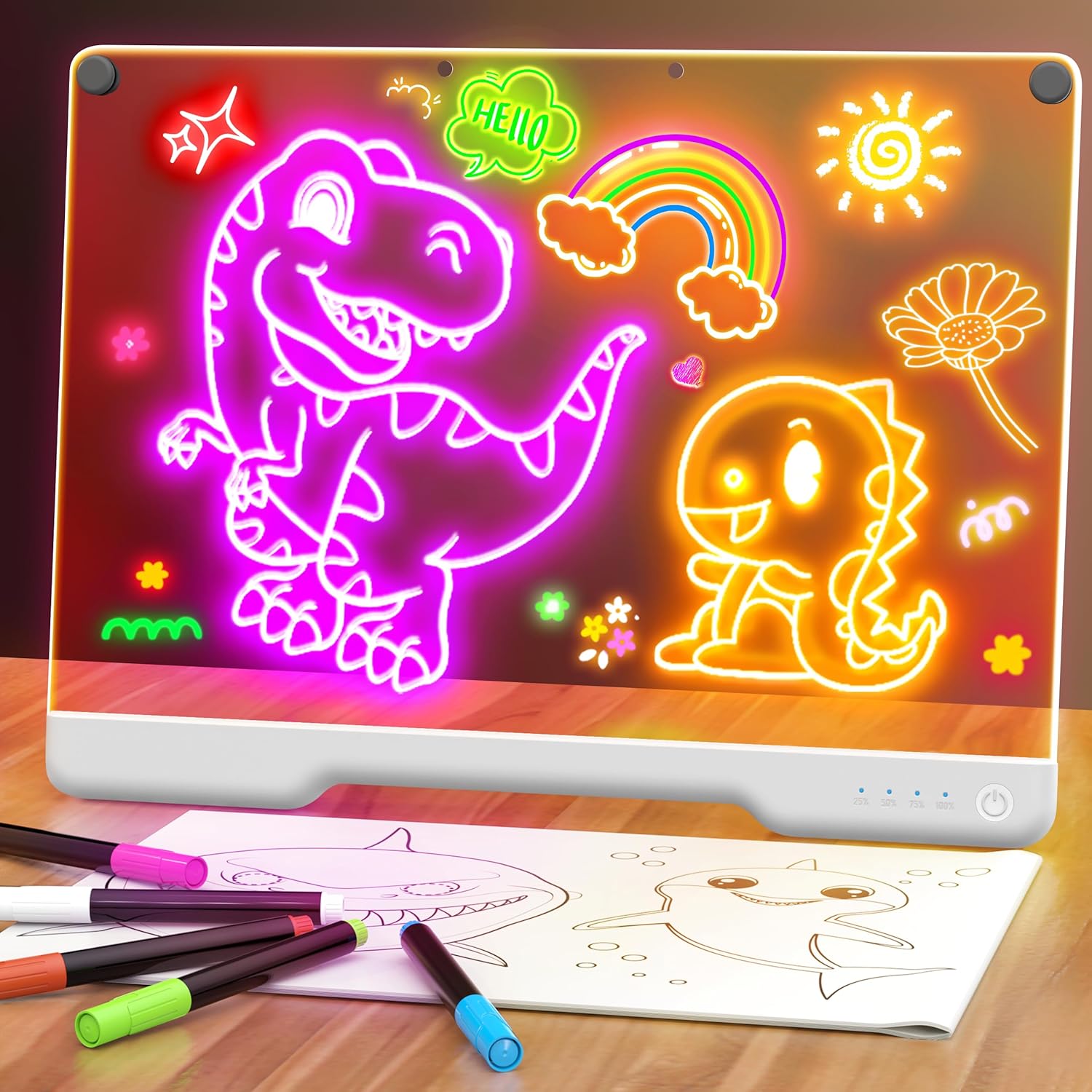 Rechargeable Doodle Glow LED Note Board