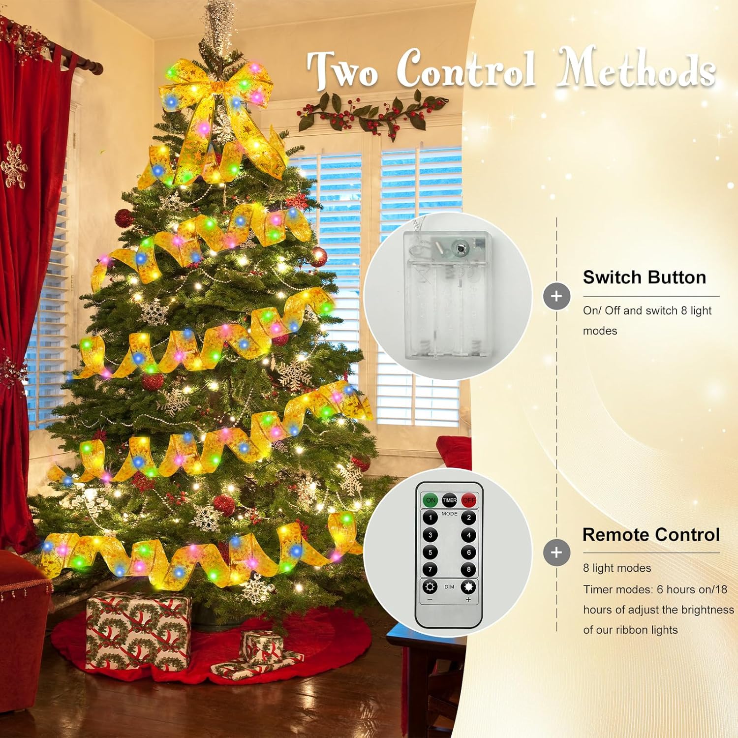 33 FT(10m) Christmas Ribbon Light