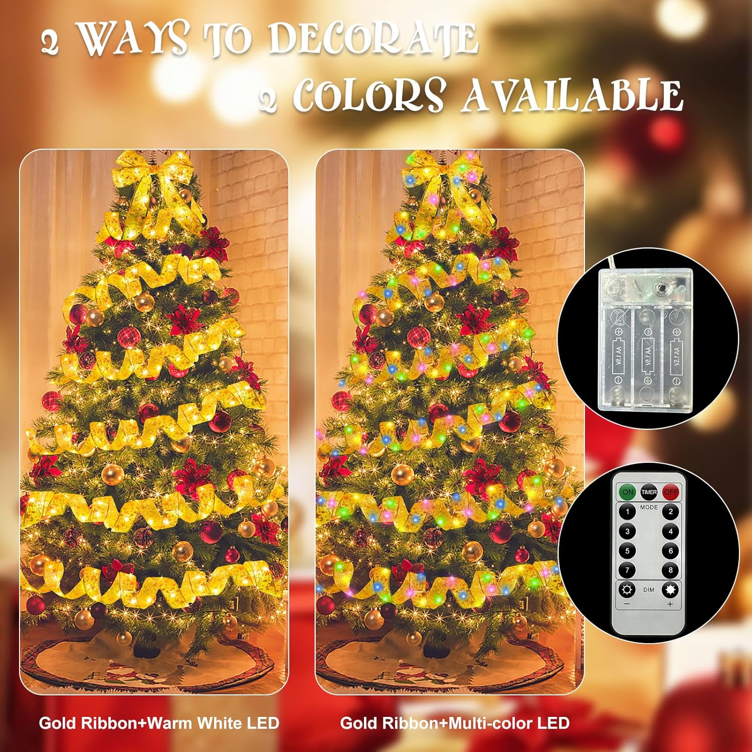 33 FT(10m) Christmas Ribbon Light