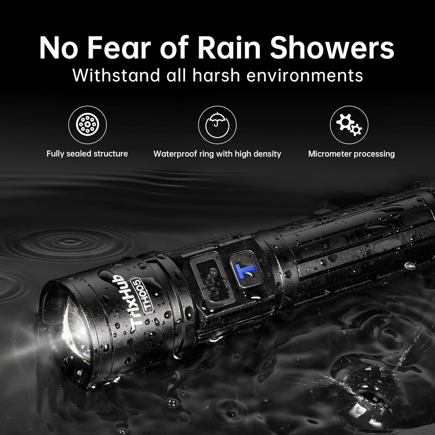 Rechargeable High-Lumen LED Flashlight