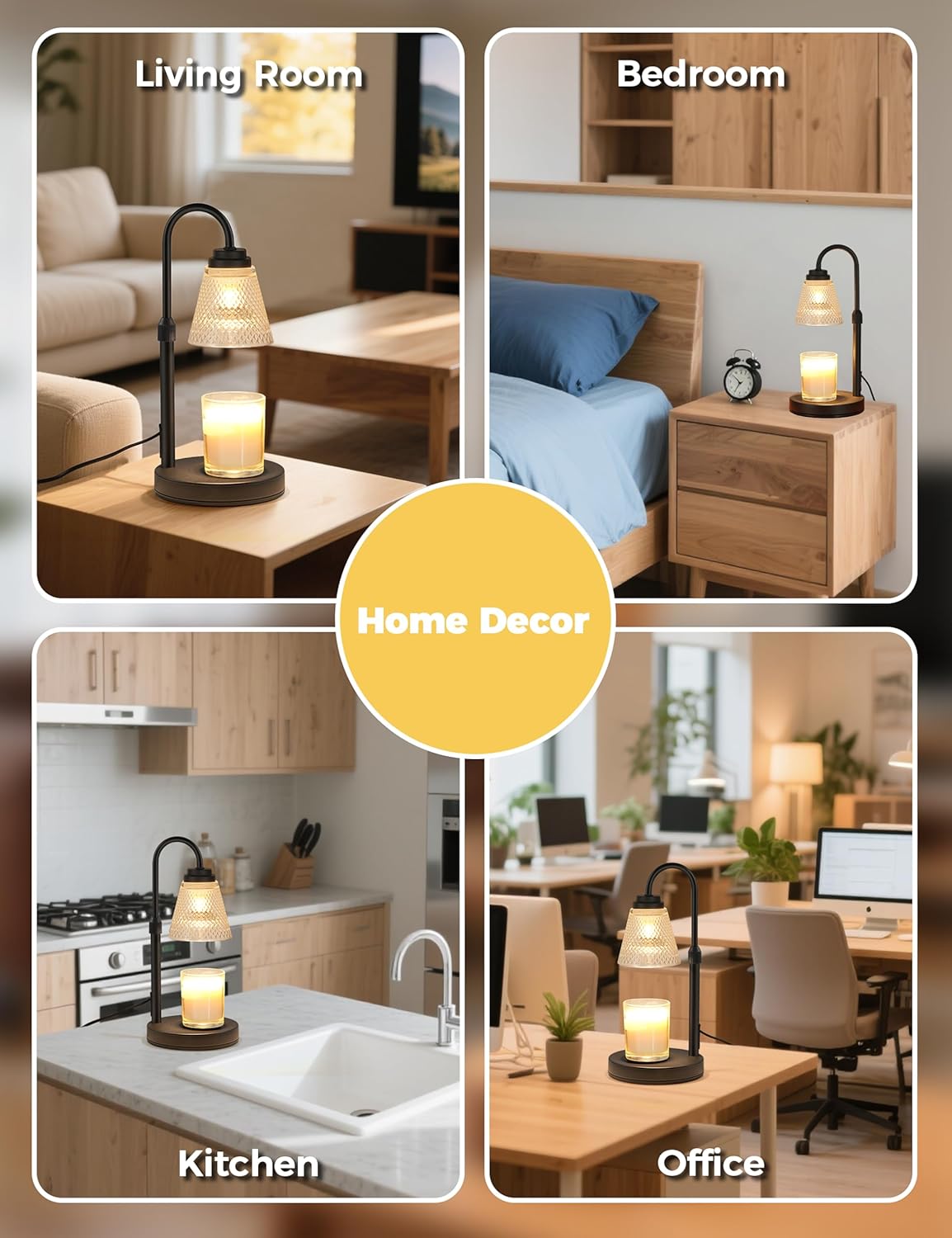 Premium Candle Warmer Lamp with Timer & Dimmer
