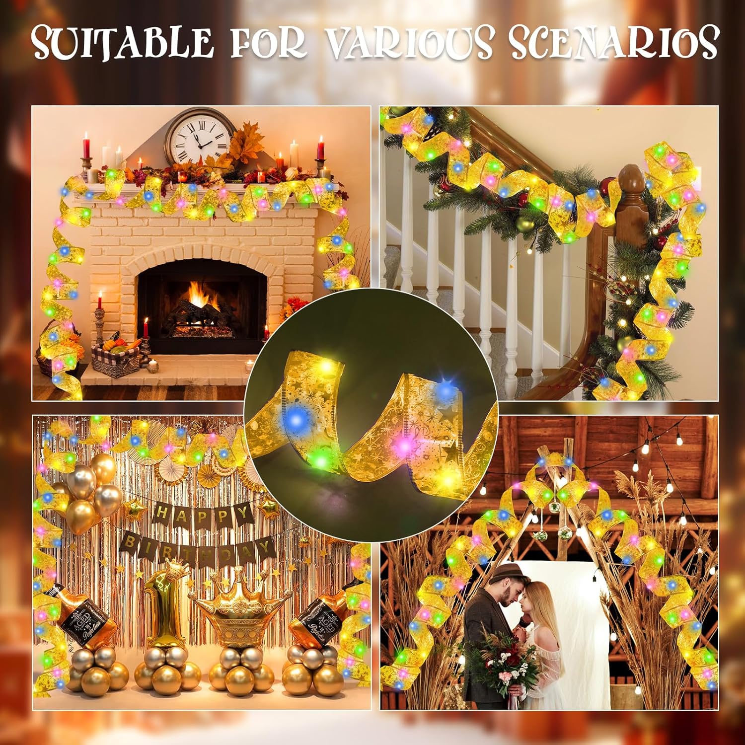 33 FT(10m) Christmas Ribbon Light