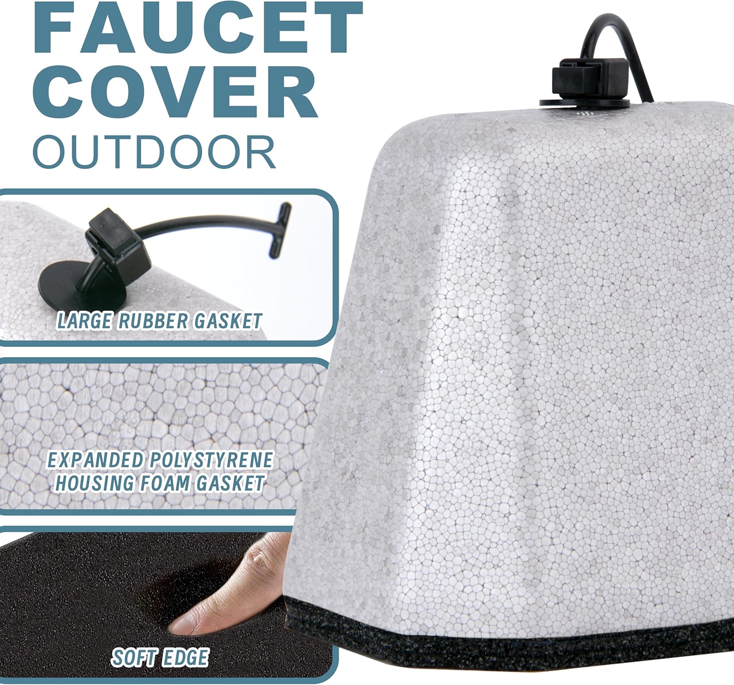Outdoor Insulated Foam Faucet Cover – Winter Freeze Protection (2 Pack)