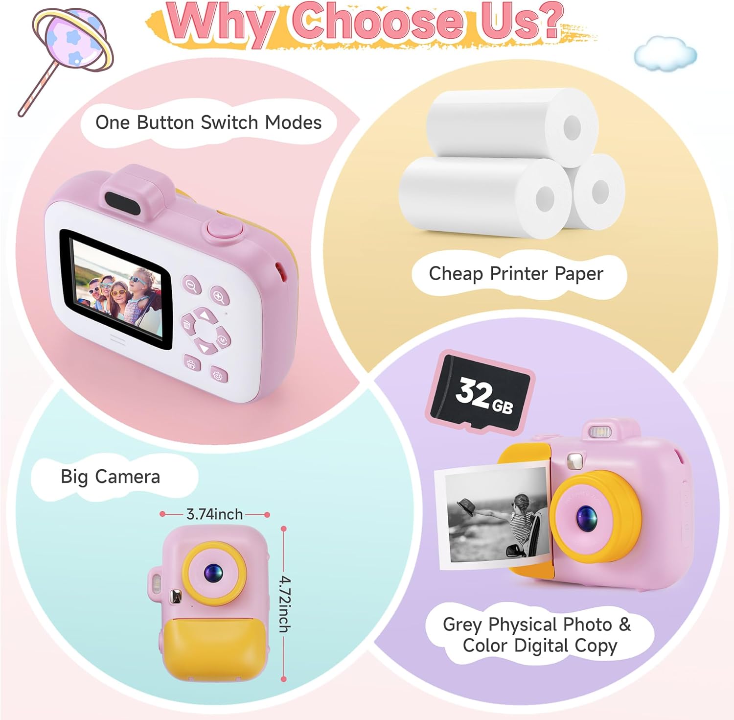 Contixo Instant Print Kids Camera