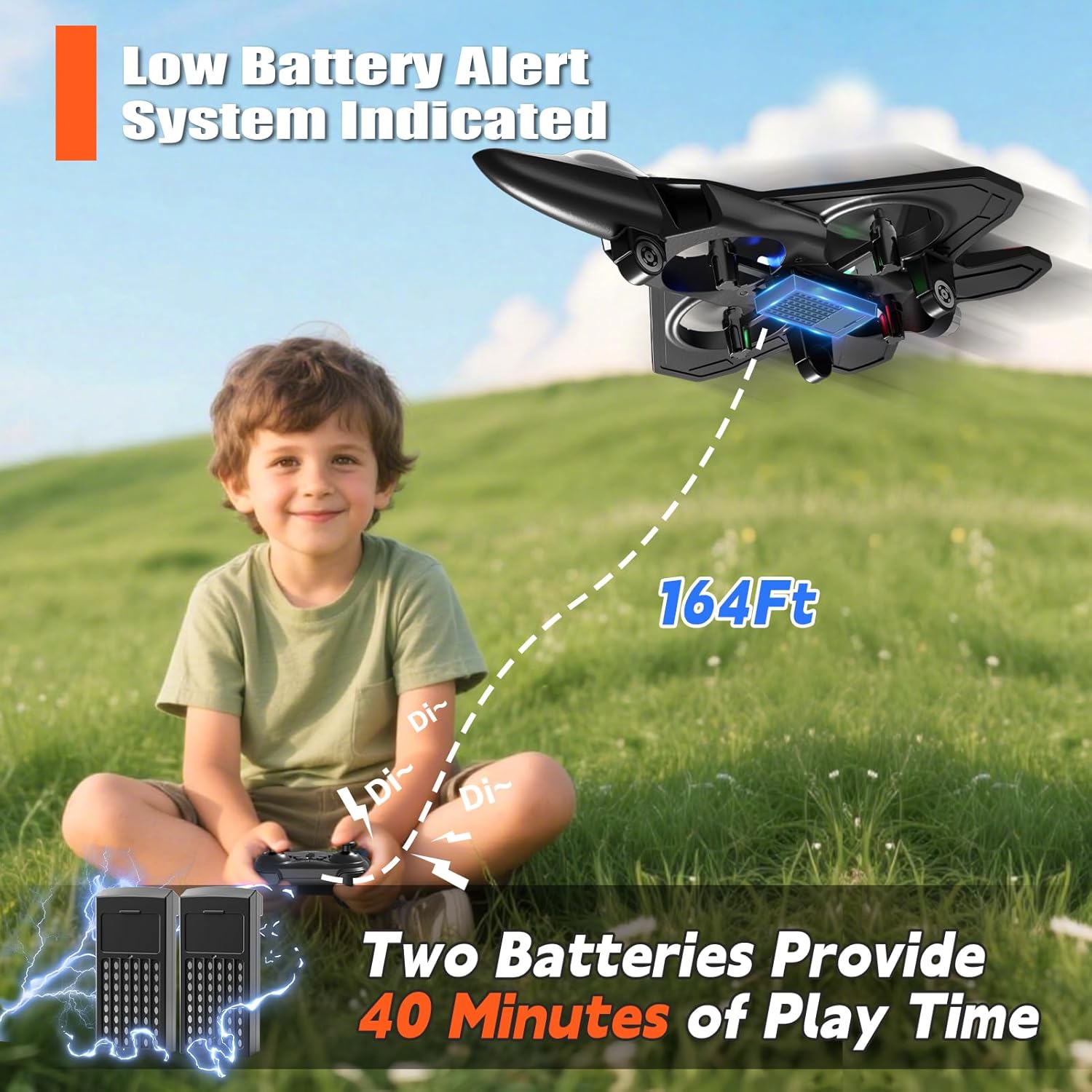 4DRC V31 Foam Remote Control Fighter Jet – Easy Fly Stunt RC Airplane for Kids & Adults