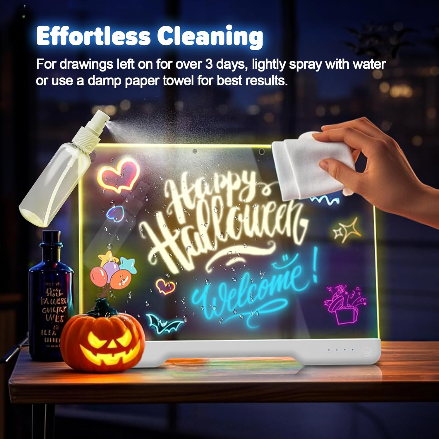 Rechargeable Doodle Glow LED Note Board