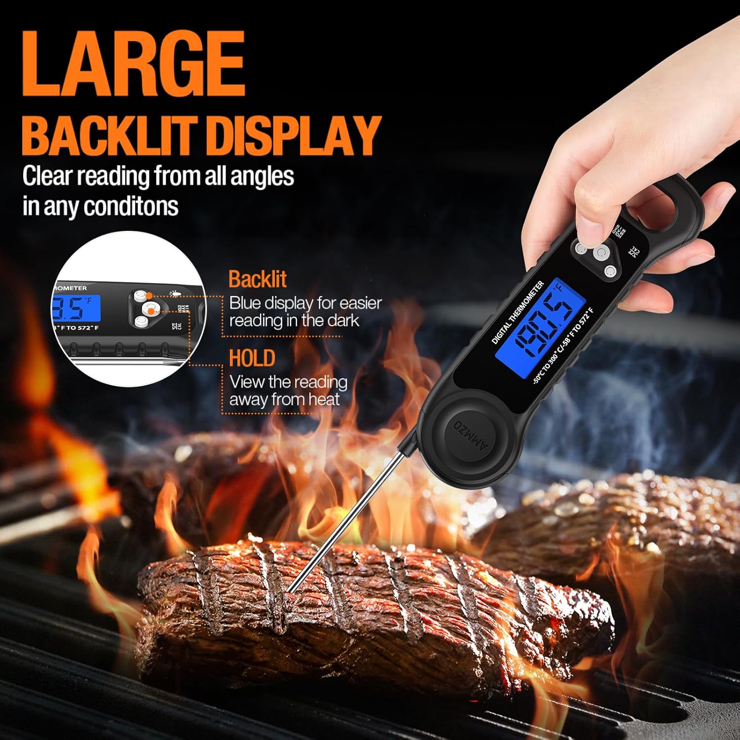 Digital Instant Read Meat Thermometer for Cooking