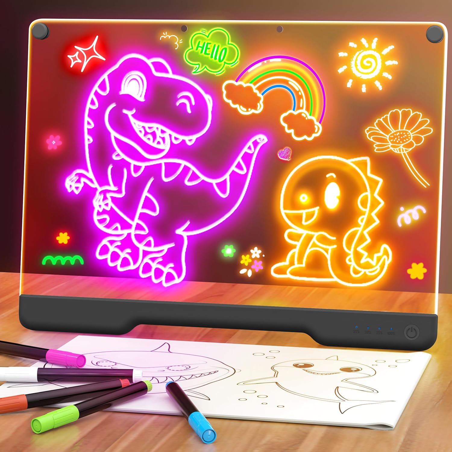 Rechargeable Doodle Glow LED Note Board